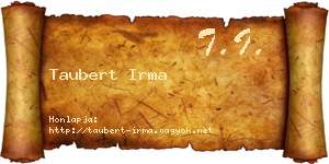 Taubert Irma névjegykártya